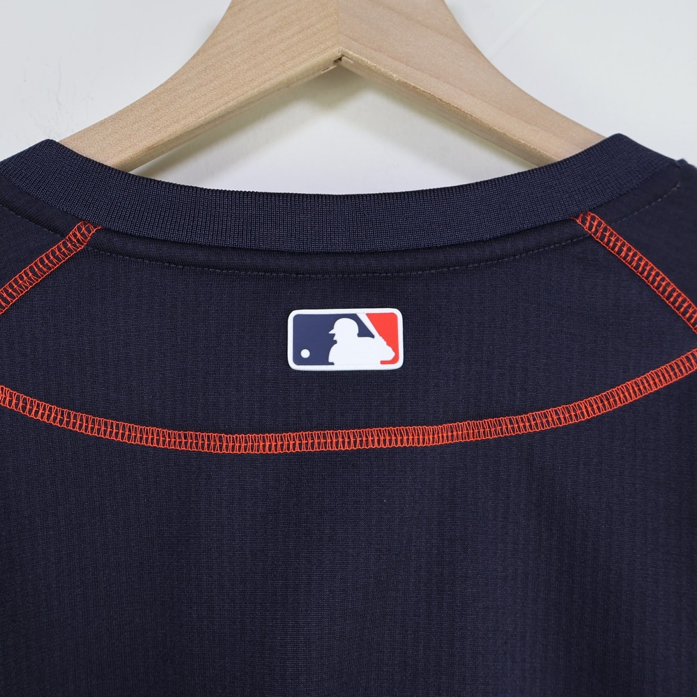 2015 Majestic Cleveland Indians Authentic Training Pullover XL Navy Blue MLB Top - Picture 3 of 16